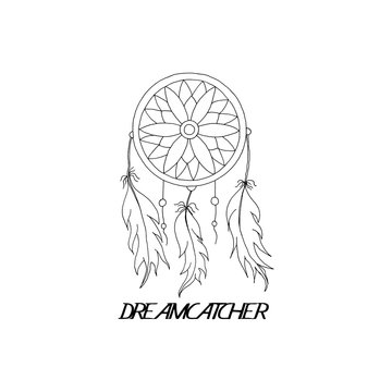 hand to draw a Dreamcatcher