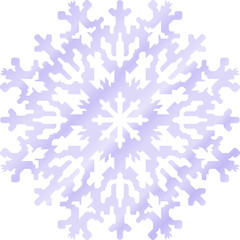 Abstract vector snowflake in blue tones.