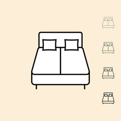Vector icon of bed