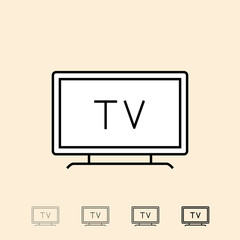 Vector icon of television