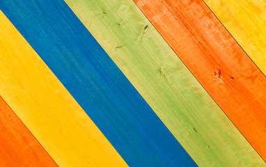 Multicolored Wooden Planks in Diagonal for Background