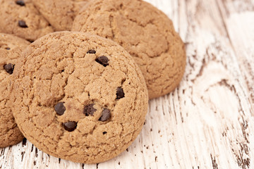 oat cookies on wooden table