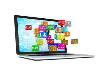 icon app fall in laptop