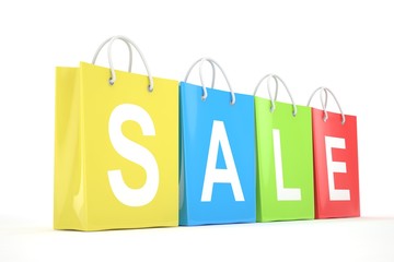 sale written on shopping bag