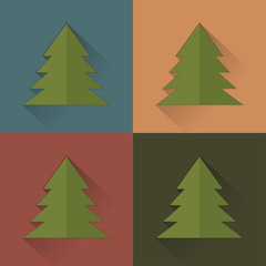 Christmas tree for Christmas. Icon.