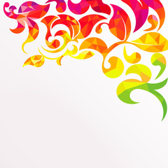 Fototapeta na wymiar Abstract colorful geometric leaves background