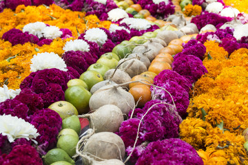 Traditional offering to the dead in mexico
