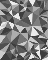 Grey Triangles - Geometric Background, Polygonal design.