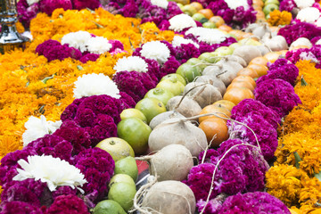 Traditional offering to the dead in mexico