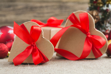 Beautiful Christmas presents with christmas balls