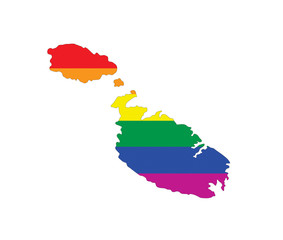 Obraz premium malta gay map