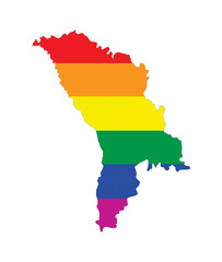 Obraz premium moldova gay map