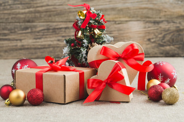 Beautiful Christmas presents with christmas balls