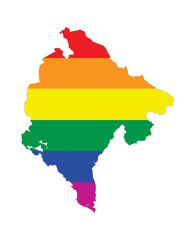 Fototapeta premium montenegro gay map