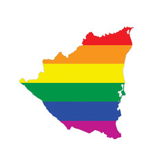 Obraz premium nicaragua gay map