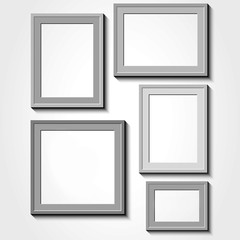 Photo Frame with shadow on a grey wall