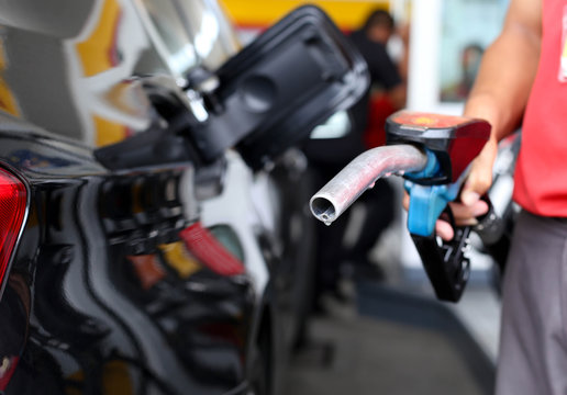 Man holding petrol pump