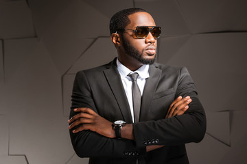 Concept for afro american businessman
