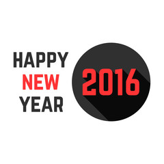 new 2016 year with long shadow