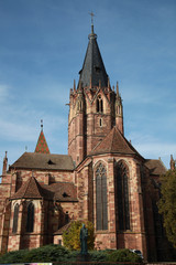 Fototapeta na wymiar Eglise abbatiale Pierre et Paul, Wissembourg, Alsace, France