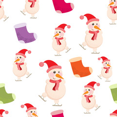 Cheerful, Beautiful festive seamless pattern