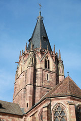 Obraz premium Eglise abbatiale Pierre et Paul, Wissembourg, Alsace, France