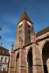 Fototapeta premium Eglise abbatiale Pierre et Paul, Wissembourg, Alsace, France