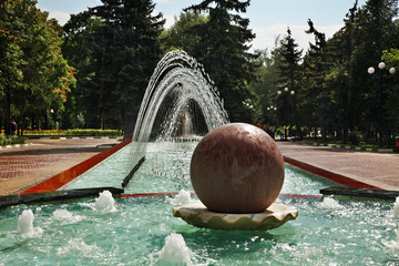 Fountain in  Theatre Way. Belgorod. Russia