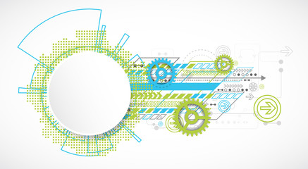 Obraz premium Abstract technology gears background. Futuristic style.