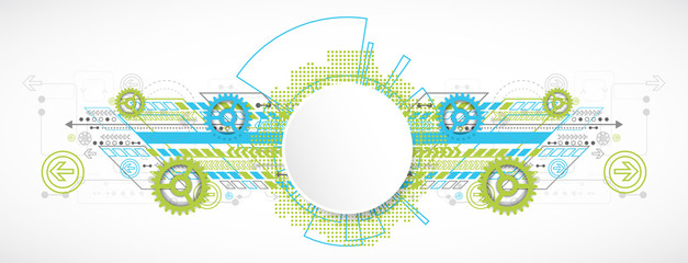Abstract technology gears background. Futuristic style.