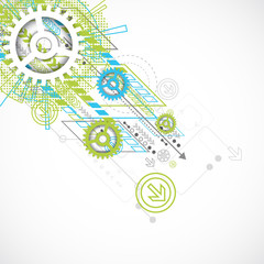 Abstract technology gears background. Futuristic style.