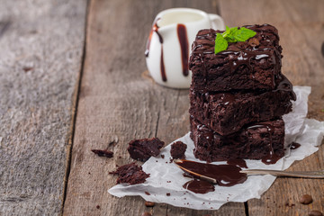 Delicious chocolate brownie