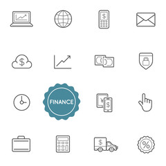 Set of Finance Money Vector Illustration Elements can be used as Logo or Icon in premium quality
