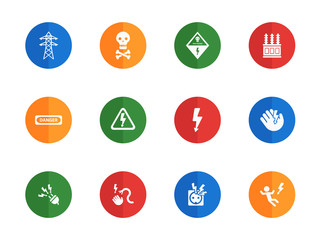 High voltage simply icons