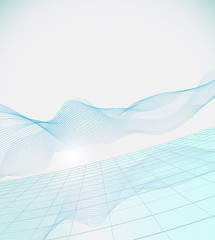 Bright background with abstract wave.Vector illustration.