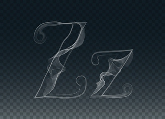 Vector Smoke or Haze Letter Font Type, two letters