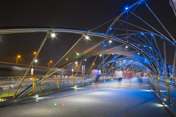MARINA BAY SANDS, SINGAPORE OCTOBER 12, 2015: The Helix Bridge i