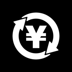 The currency exchange yen icon. Cash and money, wealth, payment symbol. Flat