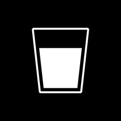 The glass icon. Drink and water symbol. Flat