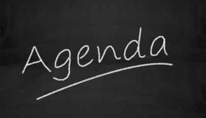 Obraz premium chalkboard agenda illustration