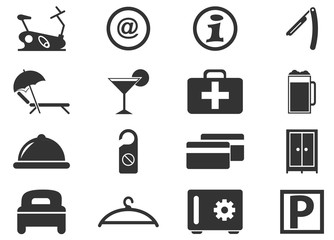 Hotel icons set