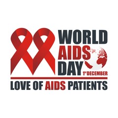 Greeting Card of World AIDS DAY Design Illustration