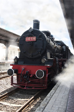 Old locomotive wheels