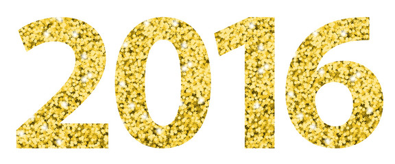 Silvester 2016 Zahl Glitter gold Vektor