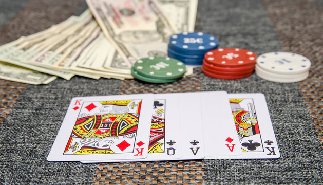 poker combinations as background