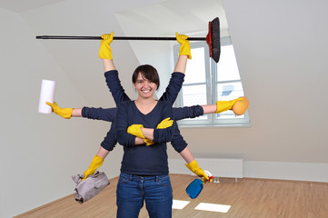 neue Wohnung, putzen