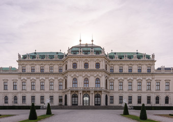 Fototapeta na wymiar Belvedere palace, rear view, Vienna, Austria