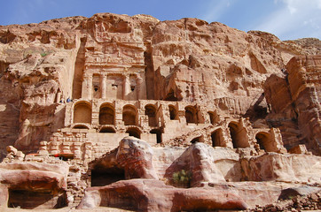 Carved Buildings in Sandstone - Petra - Jordan