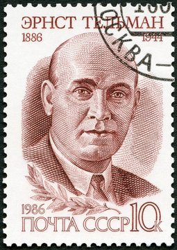 USSR - CIRCA 1986: shows Ernst Thalmann (1886-1944)