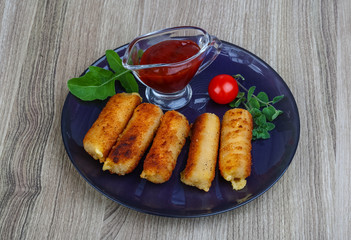 Fry cheese sticks